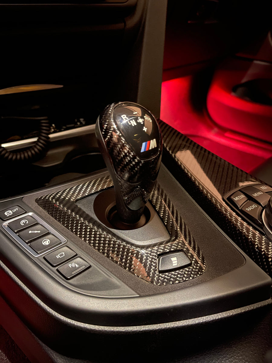 Real Carbon Fiber Gear Shift Surround Cover Trim For BMW M2 F87, M3 F80, M4 F82/F83, M5 F10, M6 F12