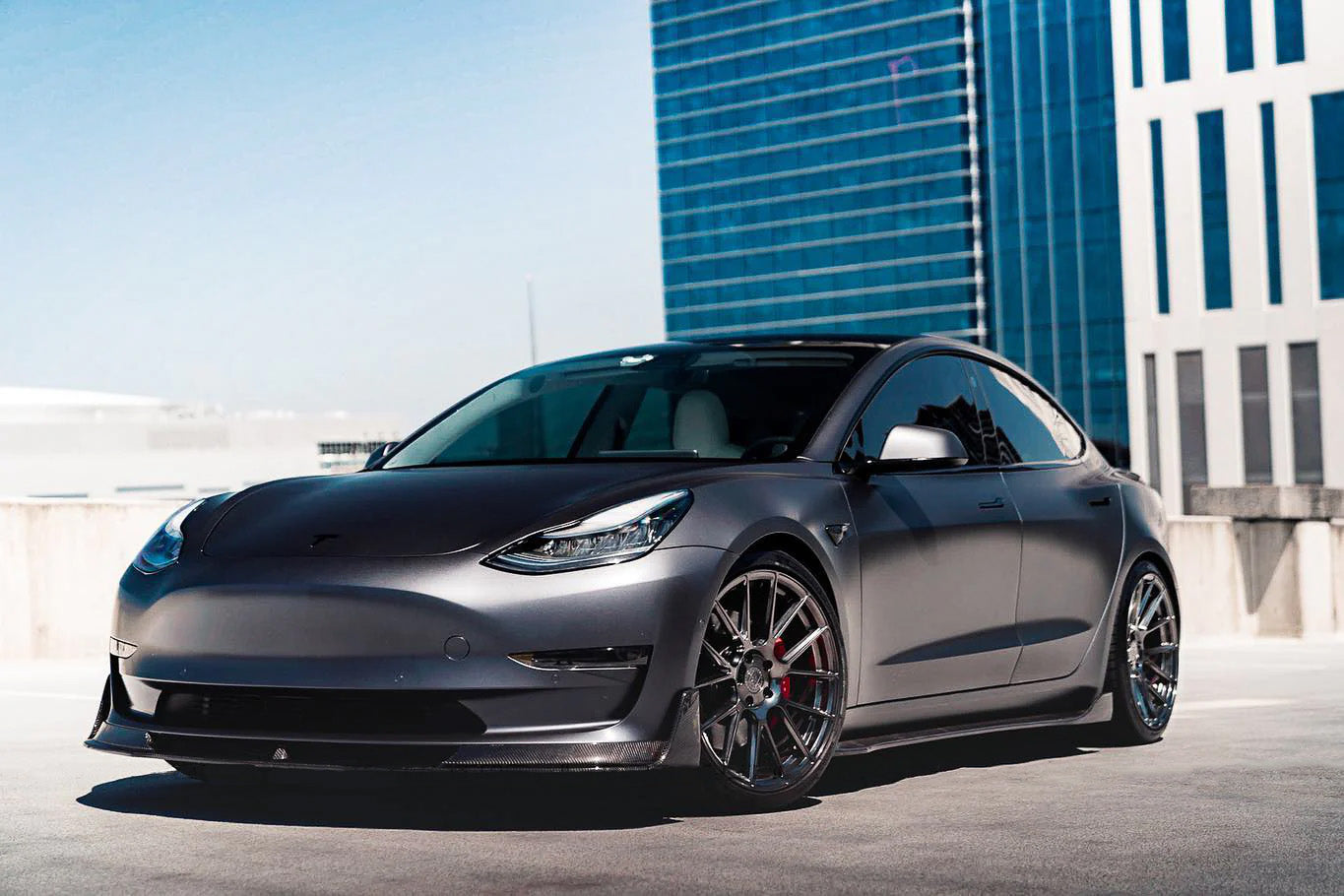 Tesla Model 3 1P4 Carbon Fiber Front Lip Spoiler