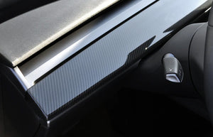 Tesla Model 3 Carbon Fiber Steering Wheel and Dashboard Trim Kit