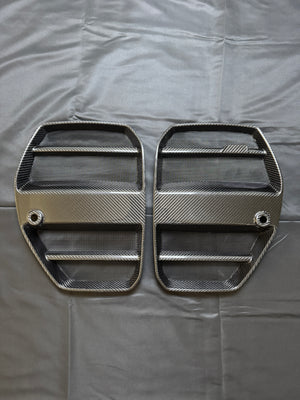 BMW G8X M3 and M4 Carbon Fiber 1PT Front Grilles