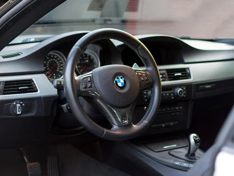 BMW E9X M3 Carbon Fiber Steering Wheel Trim