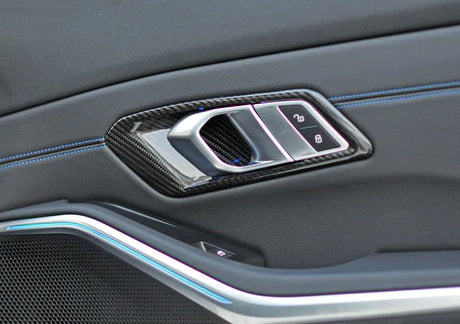 BMW G20 3 Series Carbon Fiber Interior Door Handle Trim