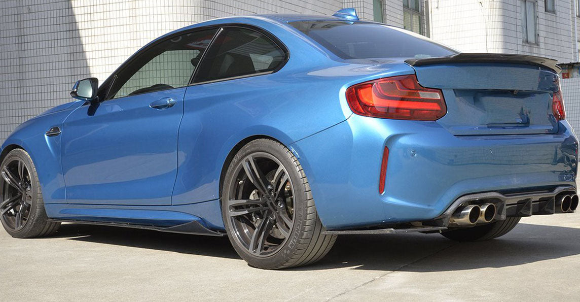 BMW F87 M2 1PC Carbon Fiber Side Skirt Extensions – 1ne Performance